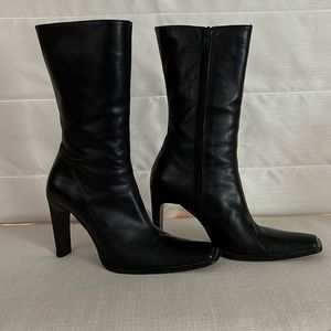 Charles David Black Heeled Boots